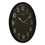 SEIKO Fibre Wall Clock(QXA718B,Black, 12 INCH X 12 INCH) - Bharat Time Style