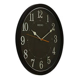 SEIKO Fibre Wall Clock(QXA718B,Black, 12 INCH X 12 INCH) - Bharat Time Style