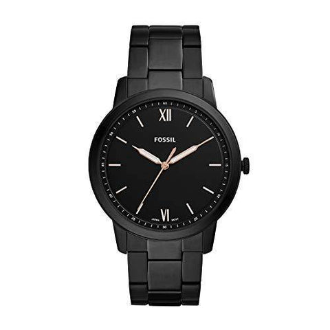 Fossil The Minimalist 3h Analog Black Dial Men's Watch-FS5526 - Bharat Time Style