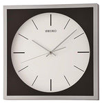 Seiko Plastic Wall Clock (31 cm x 31 cm x 4 cm, Metallic Silver) - Bharat Time Style