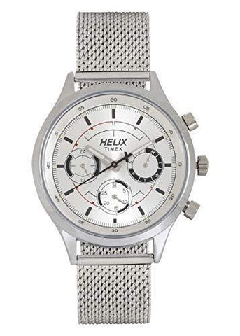 Helix Analog Silver Dial Men's Watch-TW003HG25 - Bharat Time Style