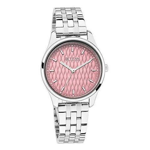 Titan pink on sale dial watch
