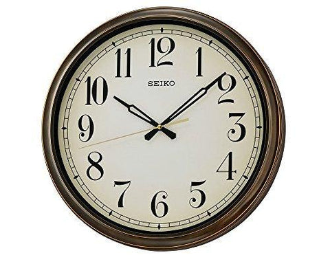 Seiko Wall Clock (40.6 cm x 40.8 cm x 6.5 cm, Brown) -QXA548BN - Bharat Time Style