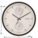 Seiko Humidity/Temperature Wall Clock 30.5cmx30.5cmx4.6cm - QXA525KN - Bharat Time Style