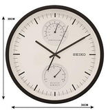 Seiko Humidity/Temperature Wall Clock 30.5cmx30.5cmx4.6cm - QXA525KN - Bharat Time Style