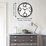 Seiko White Dial Black Round Wall Clock - Bharat Time Style