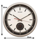 Seiko Plastic Temperature Wall Clock, 35cmx35cmx5.9cm - QXA696SN - Bharat Time Style