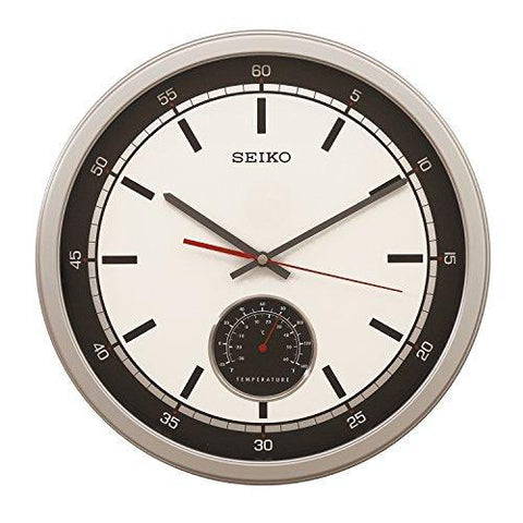 Seiko Plastic Temperature Wall Clock, 35cmx35cmx5.9cm - QXA696SN - Bharat Time Style