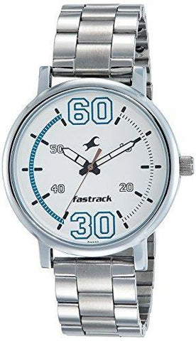 Fastrack Fundamentals Analog White Dial Men's Watch 38052SM01 / NL38052SM01 - Bharat Time Style