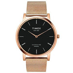 Timex Slim Sapphire Crystal Analog Black Dial Men's Watch-TWEG17411 - Bharat Time Style