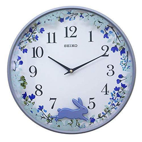 SEIKO Plastic Pendulum Wall Clock (Blue_12.9 Inch X 12.9 Inch X 1.5 Inch) - Bharat Time Style