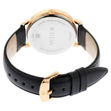 TITAN Workwear Watch with Black Dial Leather Strap - NR2652WL01
