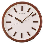 Seiko Plastic Wall Clock (35 cm x 35 cm x 4.5 cm, Brown) - Bharat Time Style