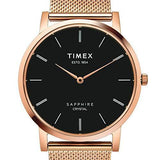 Timex Slim Sapphire Crystal Analog Black Dial Men's Watch-TWEG17411 - Bharat Time Style