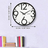 Seiko White Dial Black Round Wall Clock - Bharat Time Style