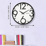 Seiko White Dial Black Round Wall Clock - QXC239KN - Bharat Time Style
