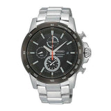 Seiko Chronograph Black Dial Men's Watch - SNDC75P1 - Bharat Time Style
