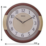 SEIKO Qxa272B Plastic Wall Clock (Brown_1.6 Inch X 12.1 Inch X 12.1 Inch ) - Bharat Time Style