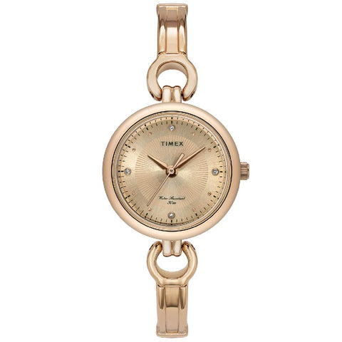 TIMEX Rose Gold Chain Watch - TWEL11425