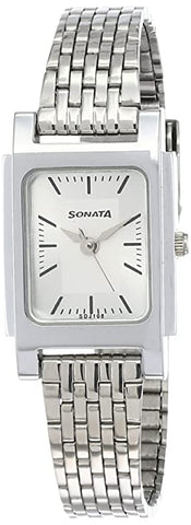 Sonata Essentials 2.0 Analog Silver Dial Women's Watch-NL87021SM03