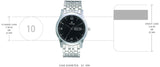 Titan Black Dial Silver Stainless Steel Strap Watch - 1636SM01