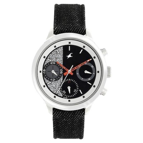 Fastrack Buy Fastrack Multifunction Black Round Dial Denim Strap Watch for Girls 6179SL01 Bharat Time Style