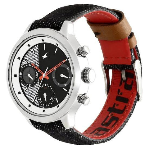 Fastrack Buy Fastrack Multifunction Black Round Dial Denim Strap Watch for Girls 6179SL01 Bharat Time Style