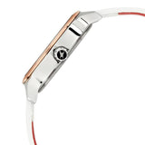NP6187KL01 ALL WHITE DIAL LEATHER STRAP WATCH