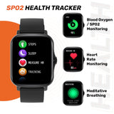 Fire-Boltt Beast SpO2 1.69” Industry’s Largest Display Size Full Touch Smart Watch with Blood Oxygen Monitoring - BSW002 (Black) - Bharat Time Style