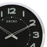 Seiko Clock Big Black Dial Grey Fiber Case - QXA564SN - Bharat Time Style