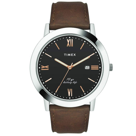Timex Long Last-Ten Year Battery Life Analog Black Dial Men's Watch-TWEG17806