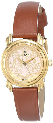 Titan Analog Gold Dial Women's Watch - 2534YL04