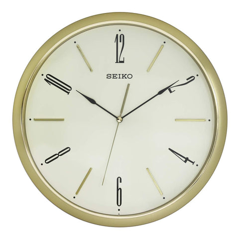 Seiko Fibre Wall Clock(,Golden, 12 Inch X 12 Inch) - QXA725GN - Bharat Time Style