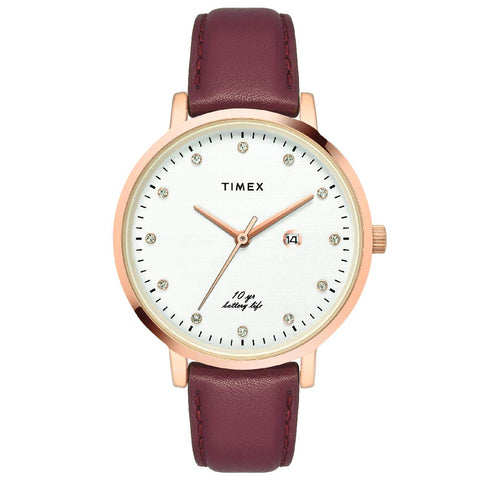 Timex Long Last-Ten Year Battery Life Analog Silver Dial Women's Watch-TWEL12908