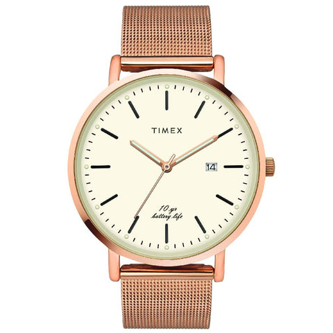Timex Long Last-Ten Year Battery Life Analog Beige Dial Men's Watch-TWEG17708