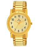 Titan Analog Gold Dial Men Watch -NM1647YM02 / NL1647YM02 - Bharat Time Style