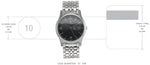 Titan Black Dial Silver Stainless Steel Strap Watch - 1636SM01