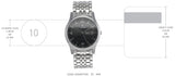 Titan Black Dial Silver Stainless Steel Strap Watch - 1636SM01