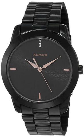 Sonata Analog Black Dial Men's Watch-NN7924NM01