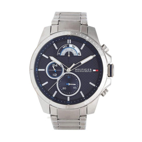Tommy Hilfiger Metallic Multi-Function Blue Dial Men's Watch (NBTH1791348, Free Size) - Bharat Time Style