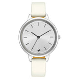 GLITCH SILVER DIAL SILVER LEATHER STRAP WATCH 6234SL01