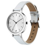 GLITCH SILVER DIAL SILVER LEATHER STRAP WATCH 6234SL01