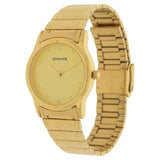Sonata Analog Round Champagne Dial Golden Stainless Steel Strap Watch For Men-NM7023YM02 - Bharat Time Style