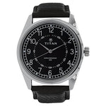 Workwear Watch with Black Dial & Leather Strap - 1729SL02
