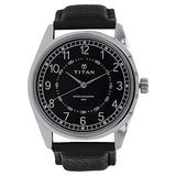 Workwear Watch with Black Dial & Leather Strap - 1729SL02