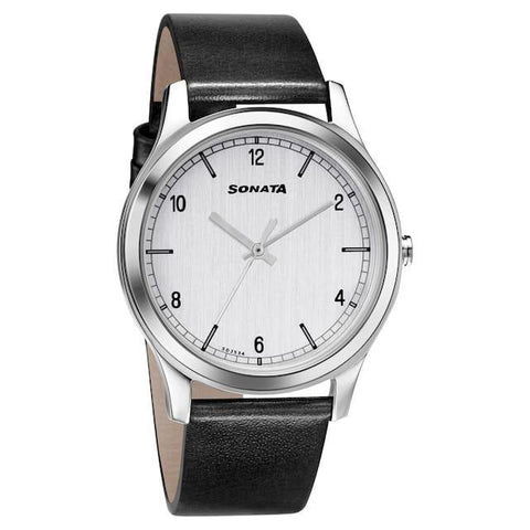 Silver Dial Analog Watch - 7135SL01 - Bharat Time Style