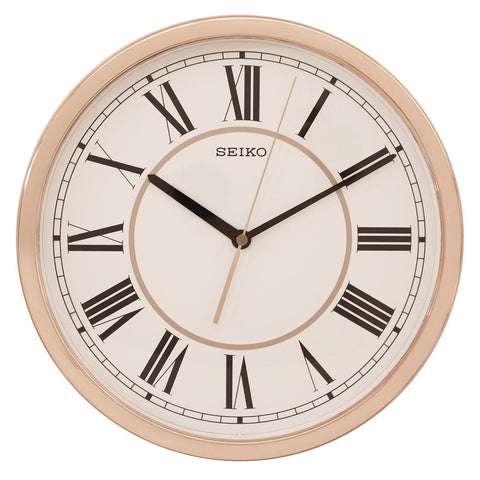 Seiko Wall Clock Rose Gold/White, 31 cm X 31 cm X 3.9 cm - QXA665AT - Bharat Time Style