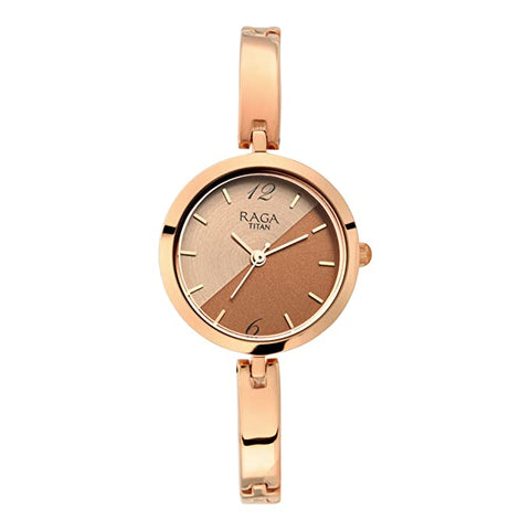 Titan Raga Viva Analog Rose Gold Dial Women's Watch - 2606WM07