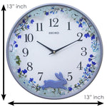 Seiko Plastic Pendulum Wall Clock (Blue_12.9 Inch X 12.9 Inch X 1.5 Inch) - QXC238NN - Bharat Time Style