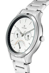 TITAN Workwear Watch with Silver Dial & Stainless Steel Strap - 1803SM01
